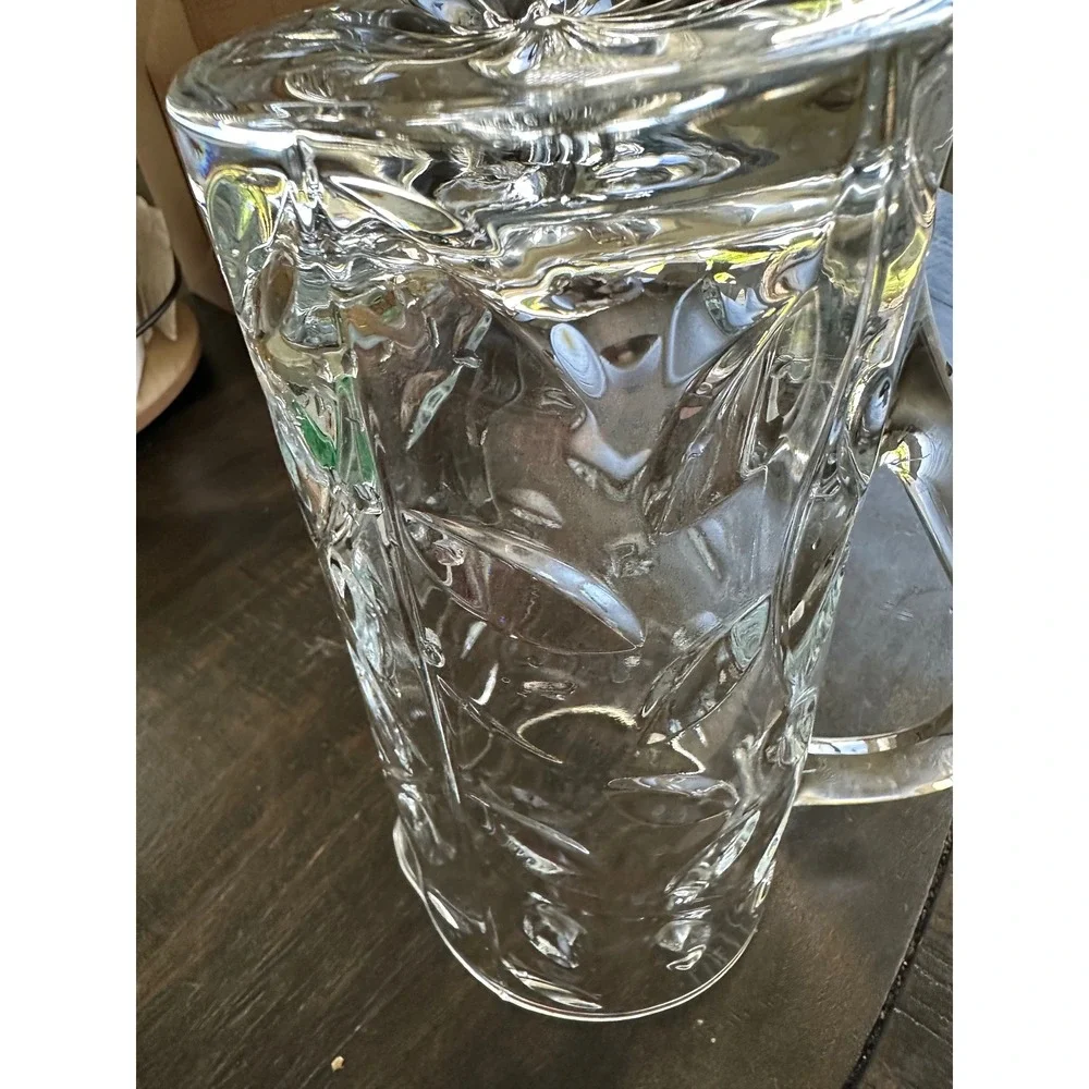 Vintage RCR Royal Crystal Rock Laurus Crystal Pitcher  Made in Italy –Heavy 50oz